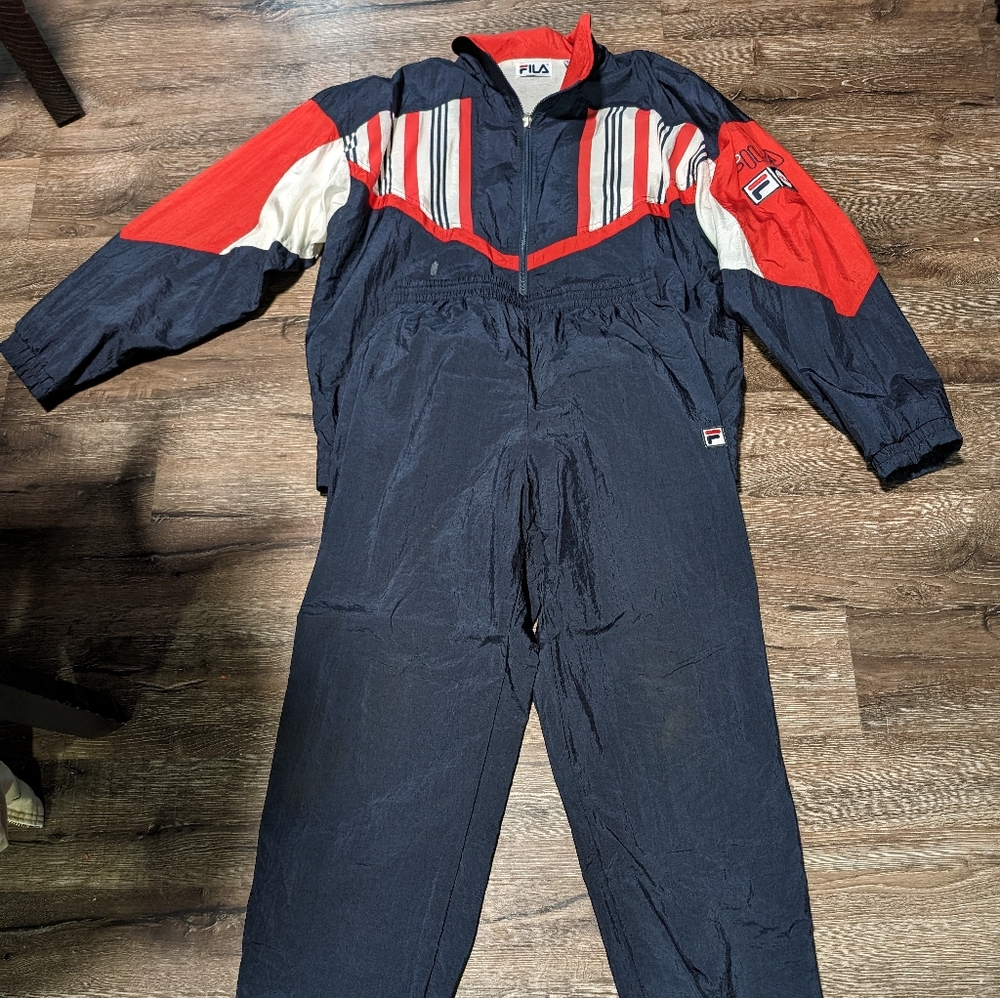 Rare Vintage Fila Tracksuit Perfect For Soccer Season Size Medium Olympic Style